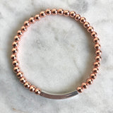 Simplicity II Bracelet - Rose Gold Hematite