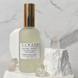 Soothe + Renew Facial Mist:  Frankincense + Amber with Clear Quartz