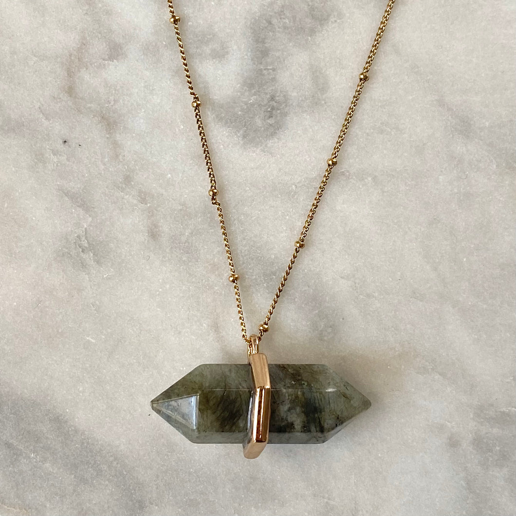 Transceive Necklace - Labradorite