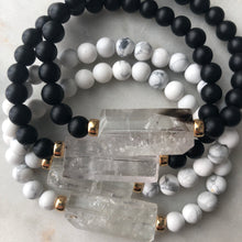 Universal Reality Bracelet - Onyx & Clear Quartz