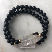 Universal Reality Bracelet - Onyx & Clear Quartz