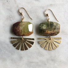 Inner Brilliance Earrings - Green Garnet
