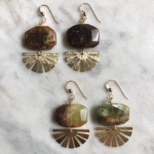 Inner Brilliance Earrings - Green Garnet