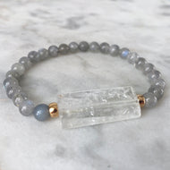 Universal Reality Bracelet - Labradorite & Clear Quartz