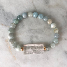 Universal Reality Bracelet - Aquamarine & Clear Quartz