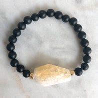 Beginner's Mind Bracelet - Onyx & Citrine