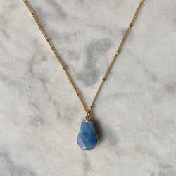 Pure Peace Necklace - Blue Opal