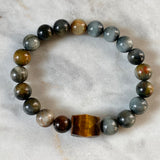 Illuminate Men's Bracelet - Golden Tiger's Eye & Cat's Eye