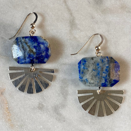 Inner Brilliance Earrings - Lapis Lazuli