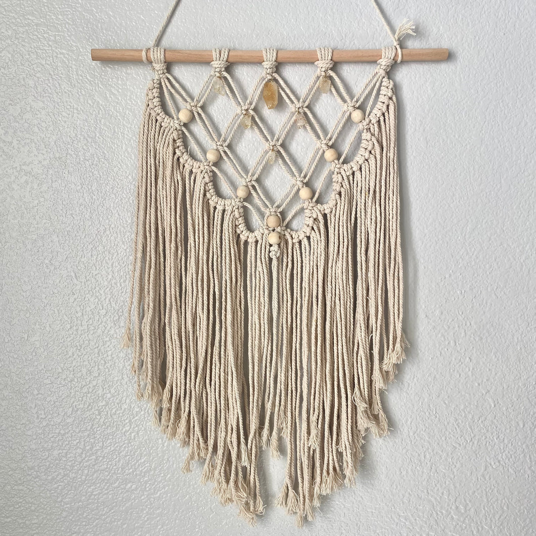 Citrine Macrame Wall Hanging