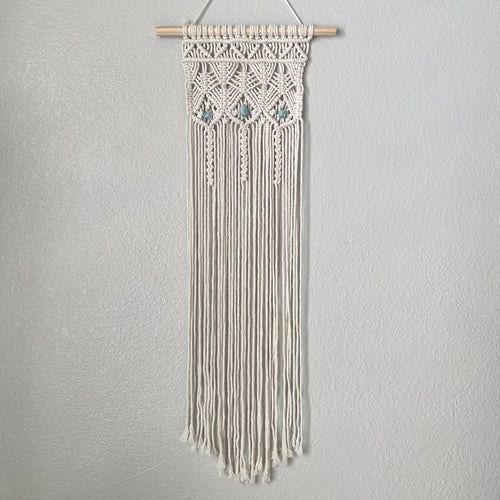 Amazonite Long Macrame Wall Hanging