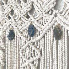 Labradorite Long Macrame Wall Hanging