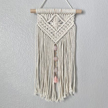 Rose Quartz Mini Macrame Wall Hanging III