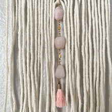 Rose Quartz Mini Macrame Wall Hanging III