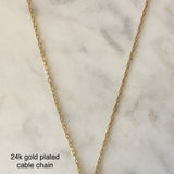 Delicate gold curb chain