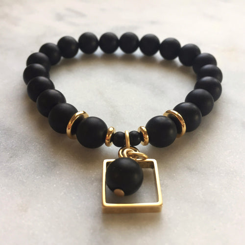 Onyx Framed Energy Bracelet