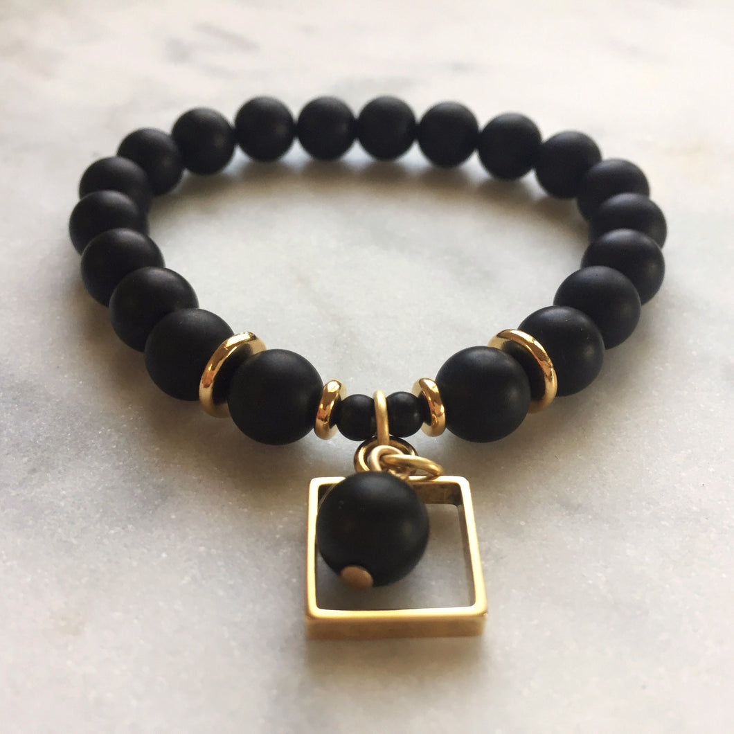 Onyx Framed Energy Bracelet