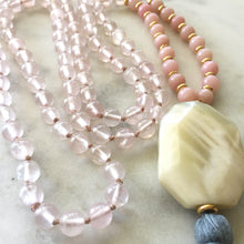 Rose Quartz, Pink Opal & Moonstone Mala - Love & Harmony