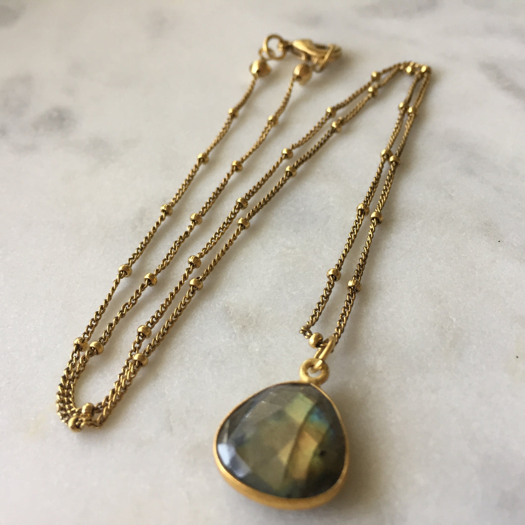 Transformation Drop Necklace - Labradorite
