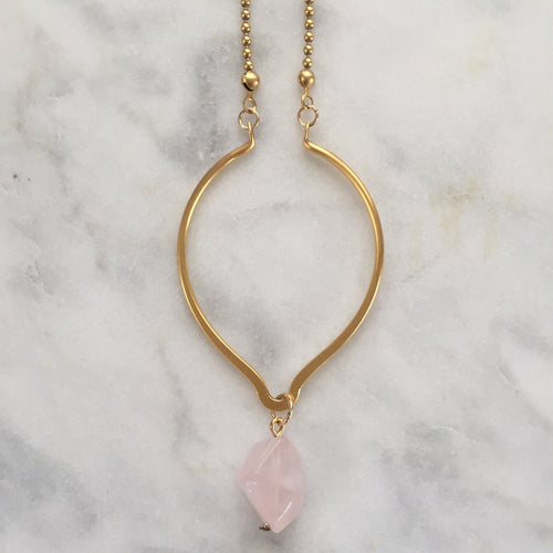 Dharana Necklace - Rose Quartz