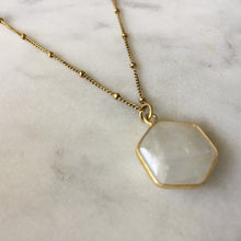Goddess Hexagon Necklace - Moonstone