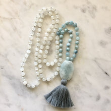 Aquamarine & Moonstone Mala - To Protect & Calm