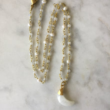 New Beginnings Crescent Necklace - Moonstone