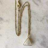 Goddess Triangle Necklace - Moonstone