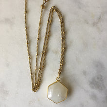 Goddess Hexagon Necklace - Moonstone