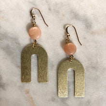 Flexible Mind Earrings - Peach Moonstone