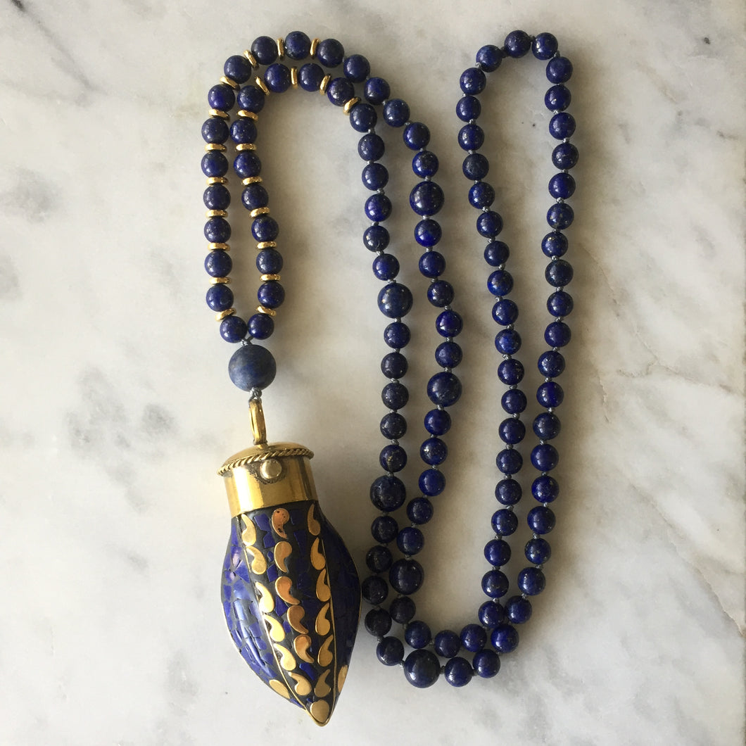 Lapis Lazuli Mala - Intuition & Self-Knowledge