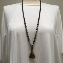 Red Garnet, Cat's Eye & Pink Tourmaline Mala - To Revitalize & Overcome