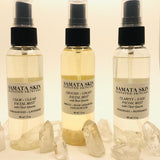 Ground + Uplift Facial Mist:  Neroli + Rose Geranium + Sandalwood with Rose Quartz