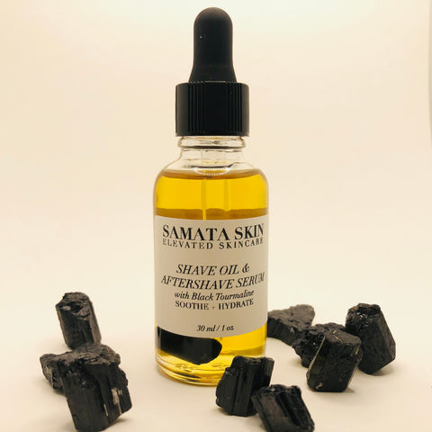 Soothing Shave Oil & Aftershave Serum with Black Tourmaline