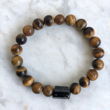 Guardian Men's Bracelet - Golden Tiger's Eye & Black Tourmaline