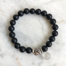 Inner Peace Bracelet - Onyx & Clear Quartz