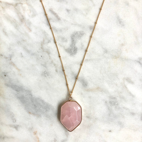 Harmony Necklace - Rose Quartz