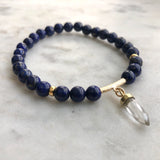 Ekagrata Bracelet - Lapis Lazuli & Clear Quartz