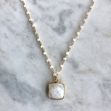 New Beginnings Square Necklace - Moonstone