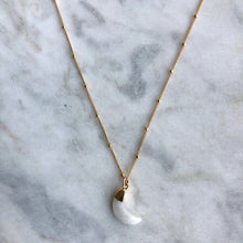 New Beginnings Crescent Necklace - Moonstone