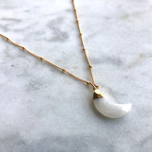 New Beginnings Crescent Necklace - Moonstone