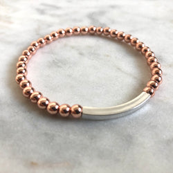 Simplicity II Bracelet - Rose Gold Hematite