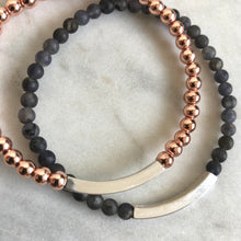 Simplicity II Bracelet - Rose Gold Hematite
