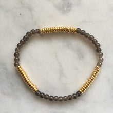 Smoky quartz layering bracelet