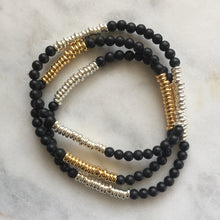 Onyx layering bracelet