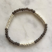 Smoky quartz layering bracelet
