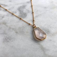 Strong Heart Necklace - Rose Quartz