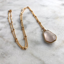 Strong Heart Necklace - Rose Quartz