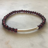 Simplicity Bracelet - Red Garnet