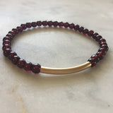 Simplicity Bracelet - Red Garnet